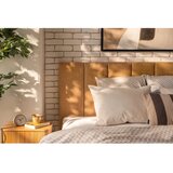 Bonami Selection Gorčično rumena oblazinjena zakonska postelja s prostorom za shranjevanje z letvenim dnom 160x200 cm Thessa Bold Line – | Shoptok.si