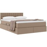  Krevet s od storage s madracem Kapućino 140 x 200 cm Lažna koža | shoptok.hr