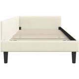  Kutni okvir kreveta s uzglavljem Krema 100 cm x 200 cm Baršun | shoptok.hr