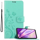 Cadorabo Samsung Galaxy A11/M11 v klasično srebrno - ovitek v cvetličnem dizajnu z magnetnim zapiranjem, stoječo funkcijo in režami za kartice, (20563825) | Shoptok.si
