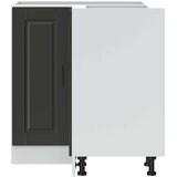 vidaXL Kuhinjski kutni donji ormarić Porto crni konstruirano drvo | shoptok.hr