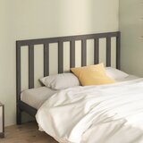 Maison Chic posteljno vzglavje - vzglavna omarica - nočna omarica sivo 166x4x100 cm trdna borovina, (21705479) | Shoptok.si