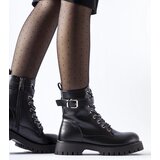 Gemre Black insulated ankle boots with decorative buckle Fino Cijene