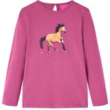  Dječja majica dugih rukava boja maline 116 | shoptok.hr