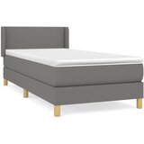  Okvir kreveta s oprugama i madrac tamnosivi 80x200cm od tkanine | shoptok.hr