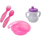  Lutka beba, ružičasta odjeća, traka za glavu, pribor za hranjenje | shoptok.hr