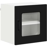 vidaXL Stenska kuhinjska omarica Črna 40 x 31 x 40 cm Konstruiran les | Shoptok.si