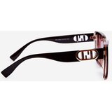 Boto Women's Sunglasses With Decorative Detail UV400 Dark Brown | shoptok.hr
