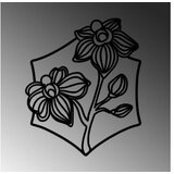 WALLXPERT dekorativni metalni zidni pribor orchid l crna boja | ePonuda.com