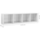 Ormarić za knjige/TV sjajni bijeli 36 x 30 x 143 cm od iverice | shoptok.hr