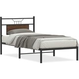 Maison Chic Posteljni okvir - Enojna postelja - Postelja za odrasle brez vzmetnice hrast 75x190 cm inženirski les-J12092, (21773237) | Shoptok.si