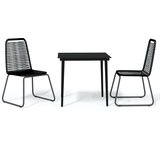  3-dijelni vrtni blagovaonski set crni | shoptok.hr