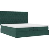  Okvir kreveta s madracima tamnozeleni 200x200cm baršunasti | shoptok.hr