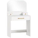 Nesta Toaletna mizica z ogledalom, bela, kompaktna mizica s 3 predali, za ličenje in shranjevanje, (5000493231) | Shoptok.si