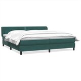 vidaXL Boxspring postelja z vzmetnicami temno zelena 180x220 cm žamet, (22011591) Cene