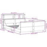 vidaXL Posteljni okvir brez vzmetnice vošč. rjav 150x200 cm borovina | Shoptok.si