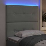  LED glava kreveta s LED trakama Svijetlo siva 100 cm Baršun | shoptok.hr