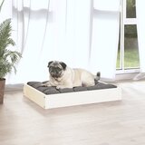 Krevet za pse bijeli 61,5x49x9 cm od masivne borovine | Eponuda.ba