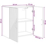  Ormar za montažu na zid Bijela visokog sjaja 59 x 31 x 60 cm | shoptok.hr