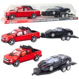  Set terenskog automobila Crveni kamion za vuču Crni sportski automobil 59 cm | shoptok.hr