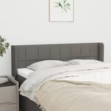  Uzglavlje s ušima tamnosivo 147x16x78/88 cm od tkanine | shoptok.hr
