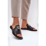 Zazoo Elegant Women's Leather Slippers With Decoration 3008 Black | Shoptok.si
