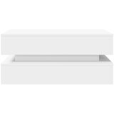  Stolić za kavu s LED svjetlima bijeli 90 x 50 x 40 cm | shoptok.hr