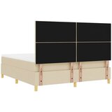  LED Box Spring Krevet s uzglavljem Krema 180 x 200 cm tkanina | shoptok.hr