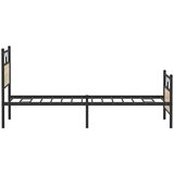 vidaXL Posteljni okvir brez vzmetnice hrast 100x200 cm inženirski les | Shoptok.si