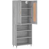 vidaXL Visoka komoda siva sonome 69 5x34x180 cm od konstruiranog drva | shoptok.hr