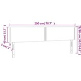  LED uzglavlje crno 200x5x78/88 cm baršunasto | shoptok.hr