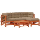  Set lounge namještaja za vrt 5 kom. Voštanosmeđa 184,5 x 121 x 60 cm | shoptok.hr