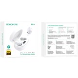 Borofone bluetooth slušalke BW06 TWS stereo bele | Shoptok.si