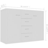  Komoda bijela 88 x 30 x 65 cm od konstruiranog drva | shoptok.hr