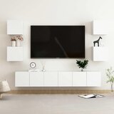  7-dijelni set TV ormarića bijeli od konstruiranog drva Cijene