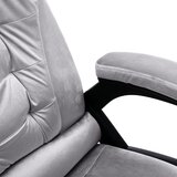  Masažna uredska stolica svjetlosiva baršunasta | shoptok.hr