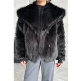 Dewberry 41151 Lined Faux Fur Jacket-BLACK | shoptok.hr