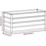  Vrtna visoka greda Svetlo rjava 100 x 40 x 45 cm, (5000287673) Slike