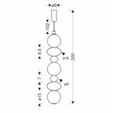  LED luster na sajli FLORES LED/20W/230V zlatna/narandžasta/smeđa | Eponuda.com
