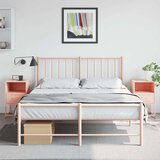 vidaXL Nočna omarica 2 kosa roza 36x39x60,5 cm jeklo | Shoptok.si