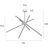 MAXLIGHT P0457 - LED luster na sajli SPIDER LED/33W/230V zlatna | Eponuda.com