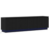 vidaXL TV komoda s LED svjetlom Crni hrast 180x38x49 cm Konstrukcijsko drvo | shoptok.hr