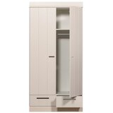 WOOOD Sivo-bež garderobna omara iz masivnega bora 94x195x53 cm Connect – | Shoptok.si