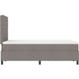  Postelja s škrbino z vzmetnico Taupe 120x200 cm tkanina, (22083486) | Shoptok.si