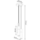  Sollux SL.1081 - Luster na sajli BORGIO 3xGU10/40W/230V beton/metal crna | Eponuda.com