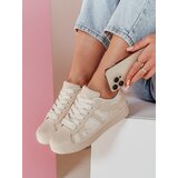 DStreet Sneakersy damskie na platformie LUCIOS beżowe | Shoptok.si