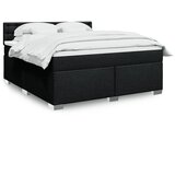  Krevet s oprugama i madracem crni 180x200 cm od tkanine | shoptok.hr