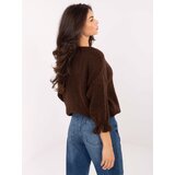 Italy Moda Sweater-MI-SW-2912.10X-dark brown | shoptok.hr