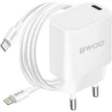 Polnilnik 20W USB-C z Lightning kablom Bela, (5000193234)
