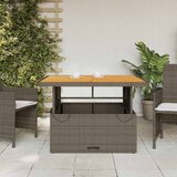  Vrtni stol sivi 110 x 110 x 71 cm poliratan i bagremovo drvo | Eponuda.com
